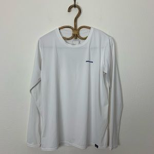 Patagonia W’s L/S Sunshirt, Large, White
